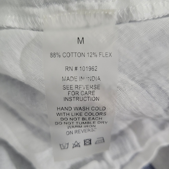 Chances R Skirt Women Size M Cotton Blend Button Front With Pockets Blue Stripes - Picture 9 of 9